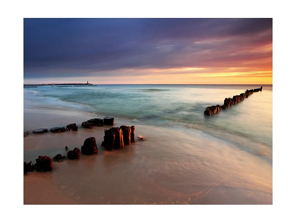 Papier Peint "Plage Lever de Soleil" 270 x 350 cm