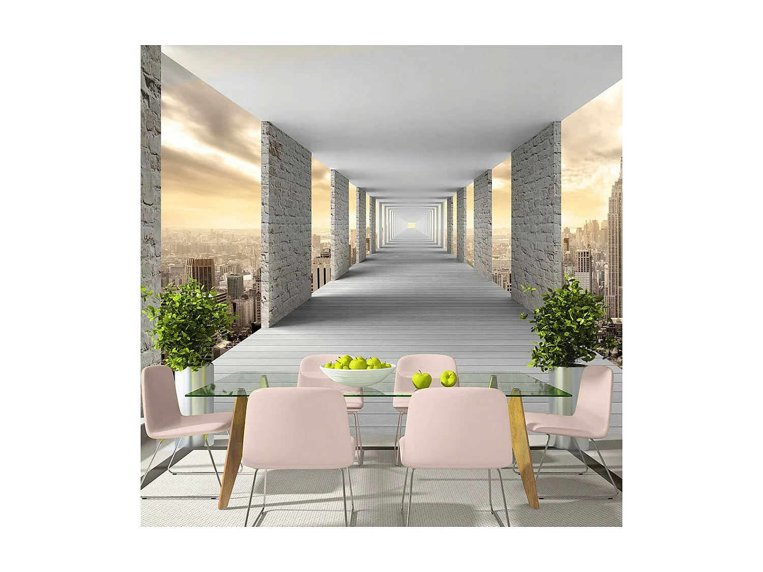 Papier Peint "Skyward Corridor" 140 x 200 cm