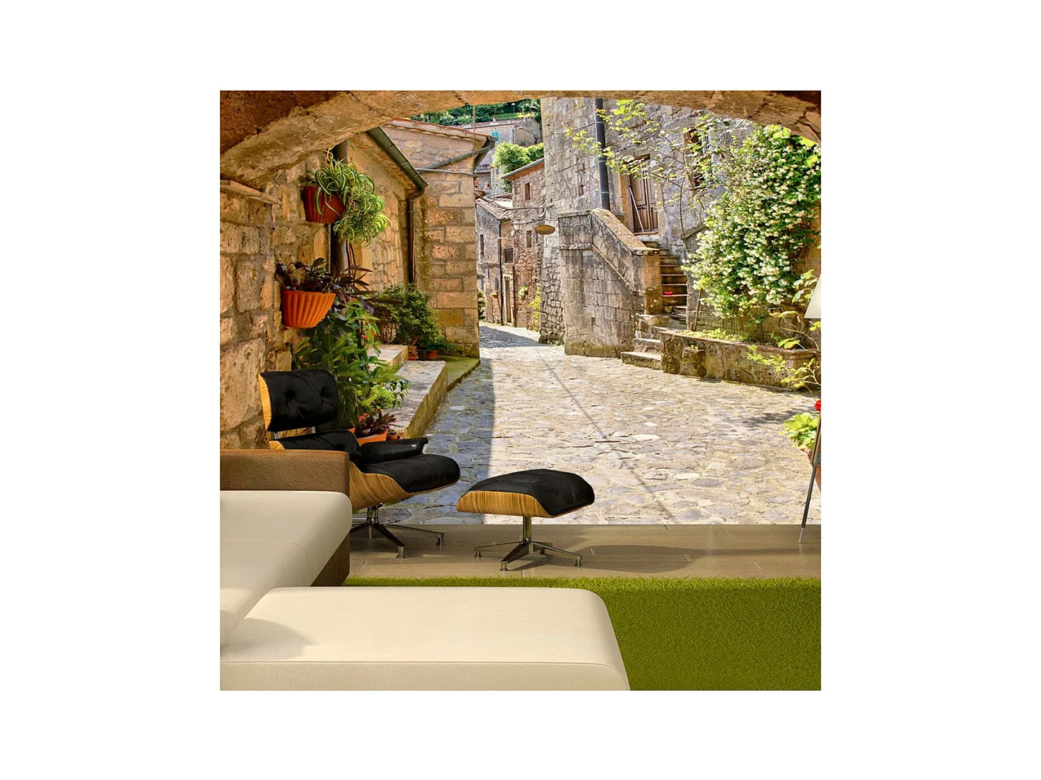 Papier Peint "Provincial Alley in Tuscany" 140 x 200 cm