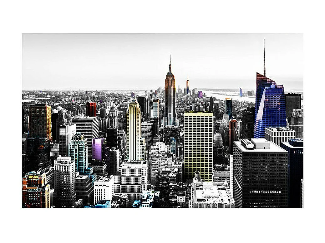 Papier Peint "Iridescent Skyscrapers" 70 x 100 cm