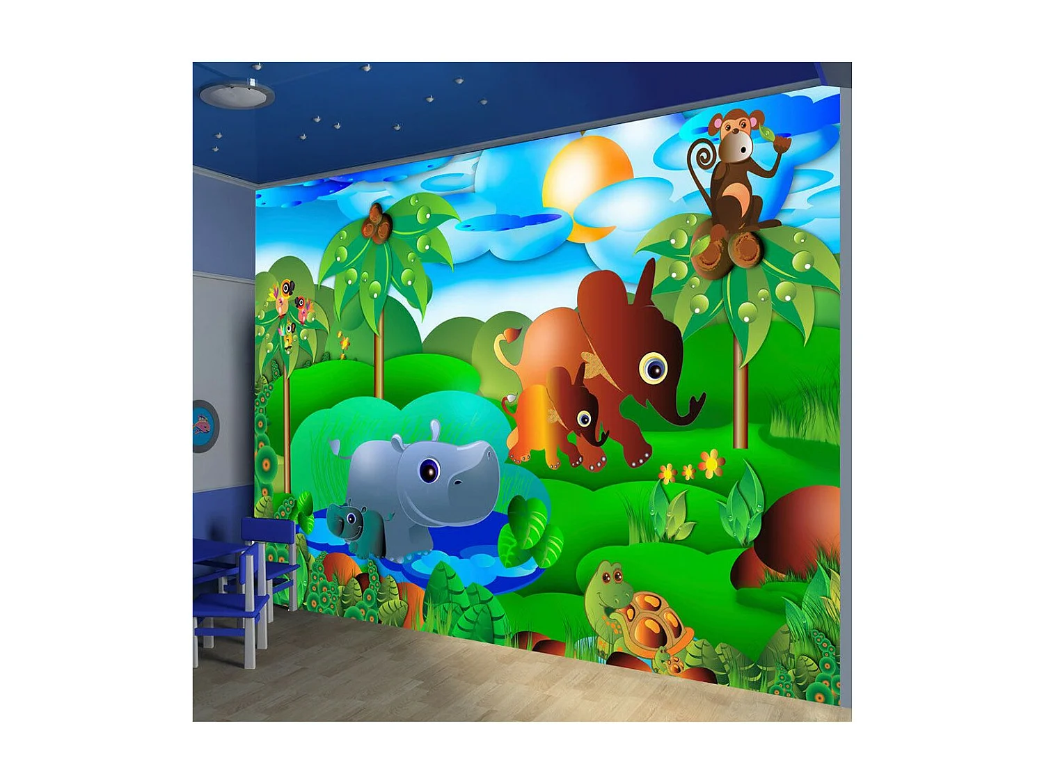 Papier Peint "Animal Family" 105 x 150 cm