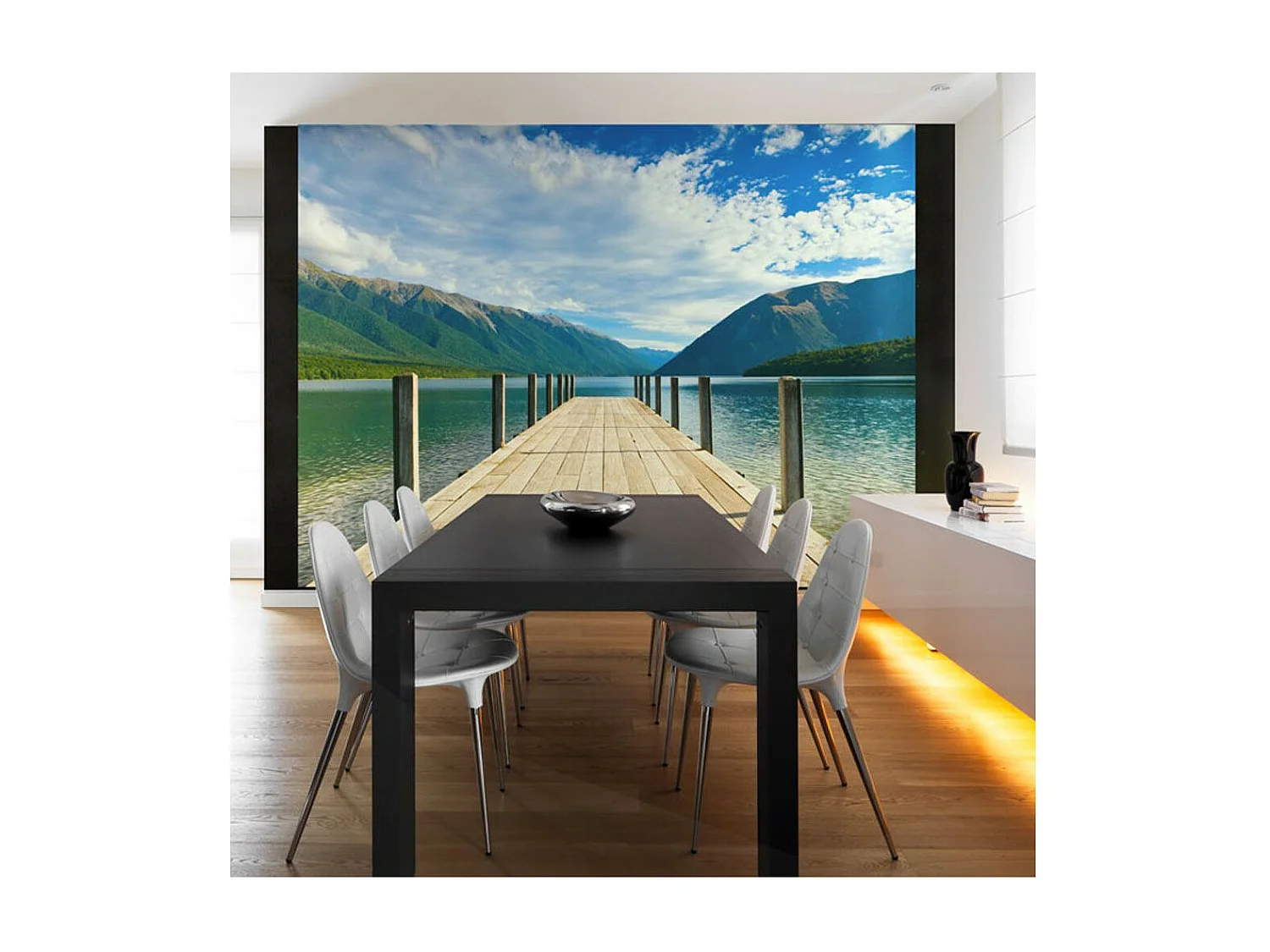 Papier Peint "Entre Lac & Montagnes" 193 x 250 cm