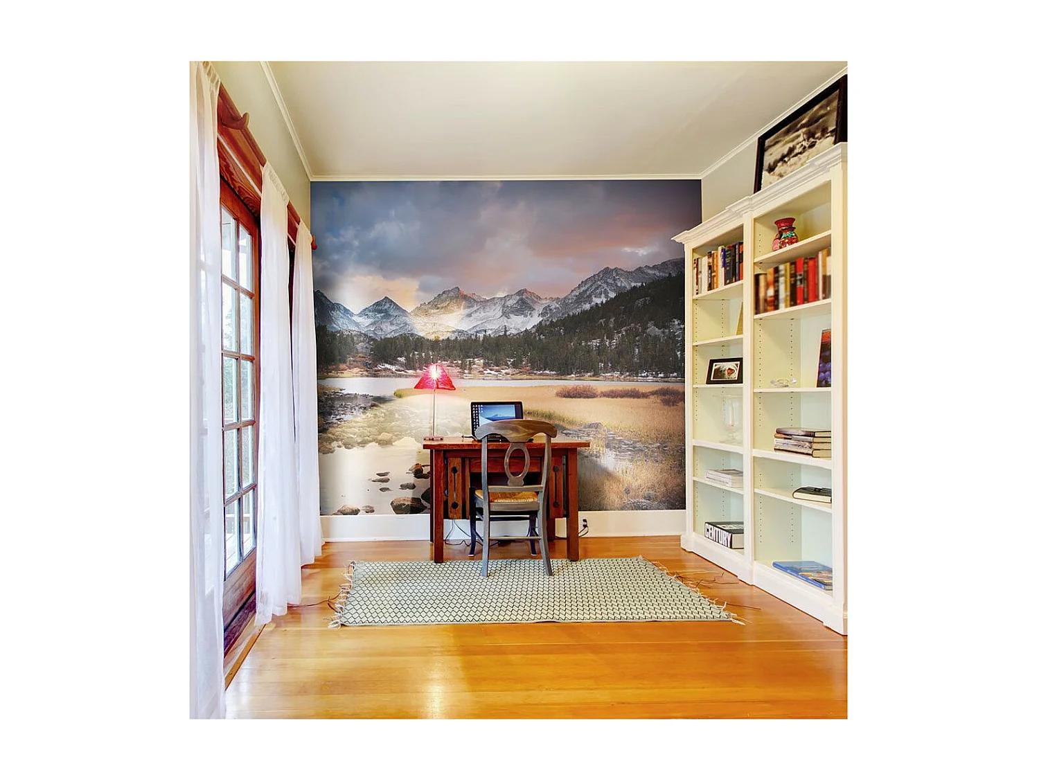 Papier Peint "Paysage de Montagne Printemps Arrive" 193 x 250 cm