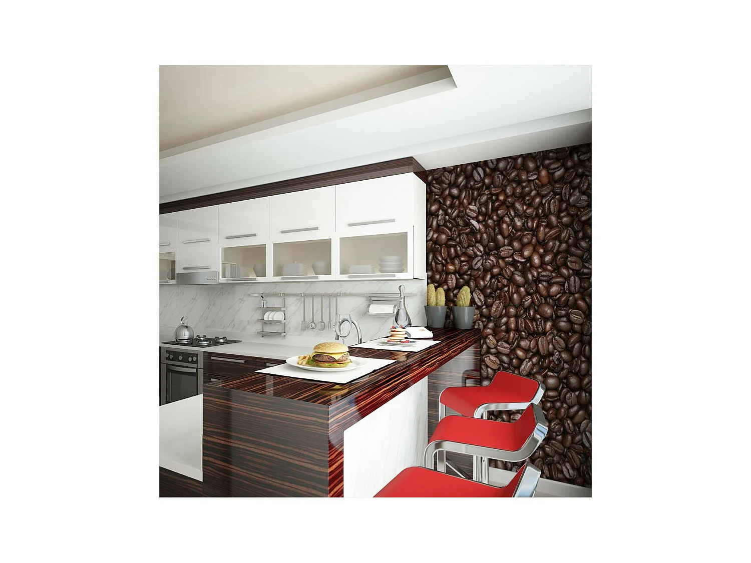 Papier Peint "Grains de Café" 193 x 250 cm