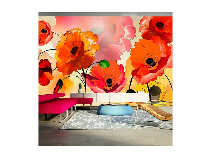 Papier Peint XXL "Velvet Poppies" 280x500cm