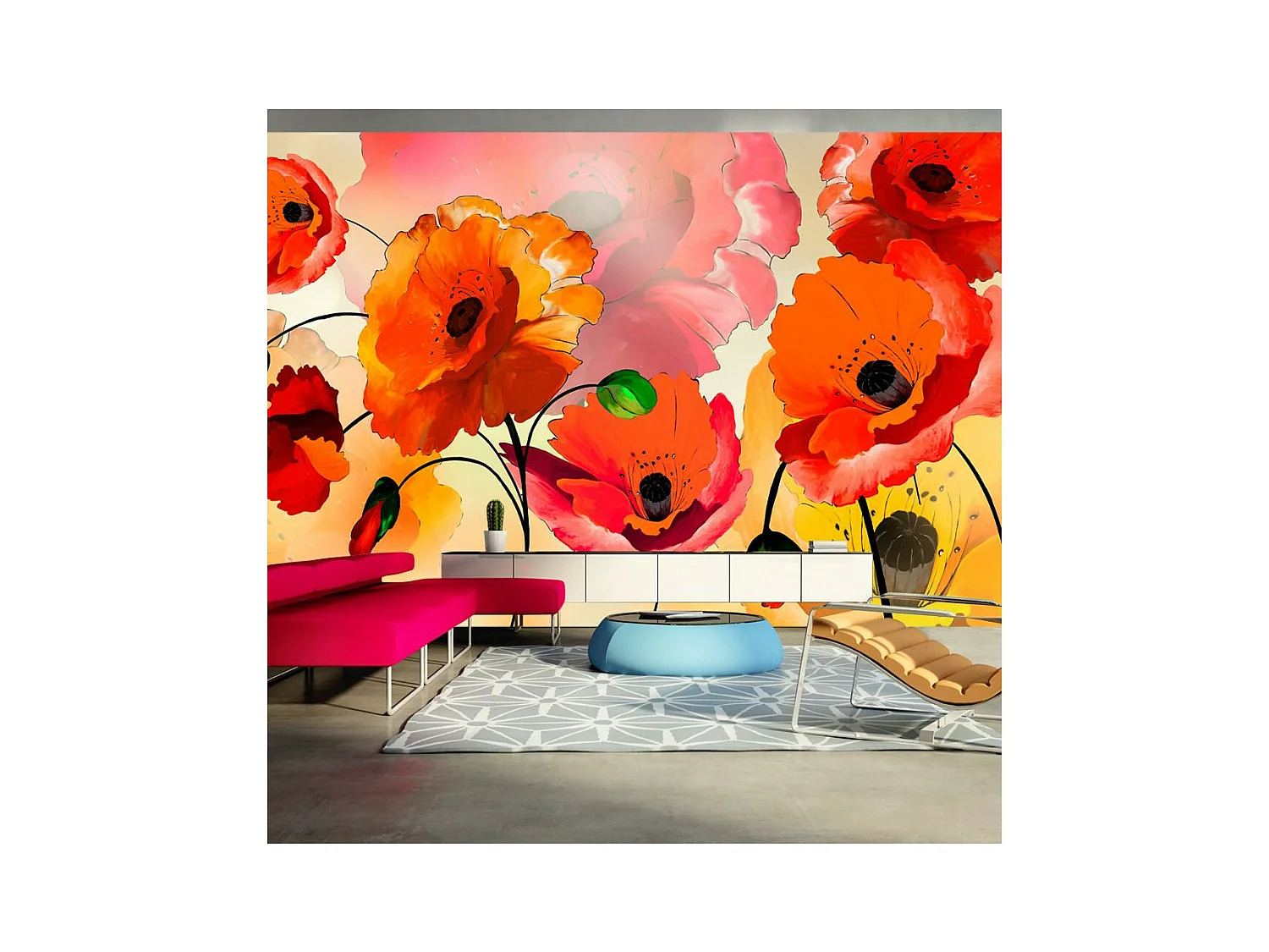 Papier Peint XXL "Velvet Poppies" 280x500cm