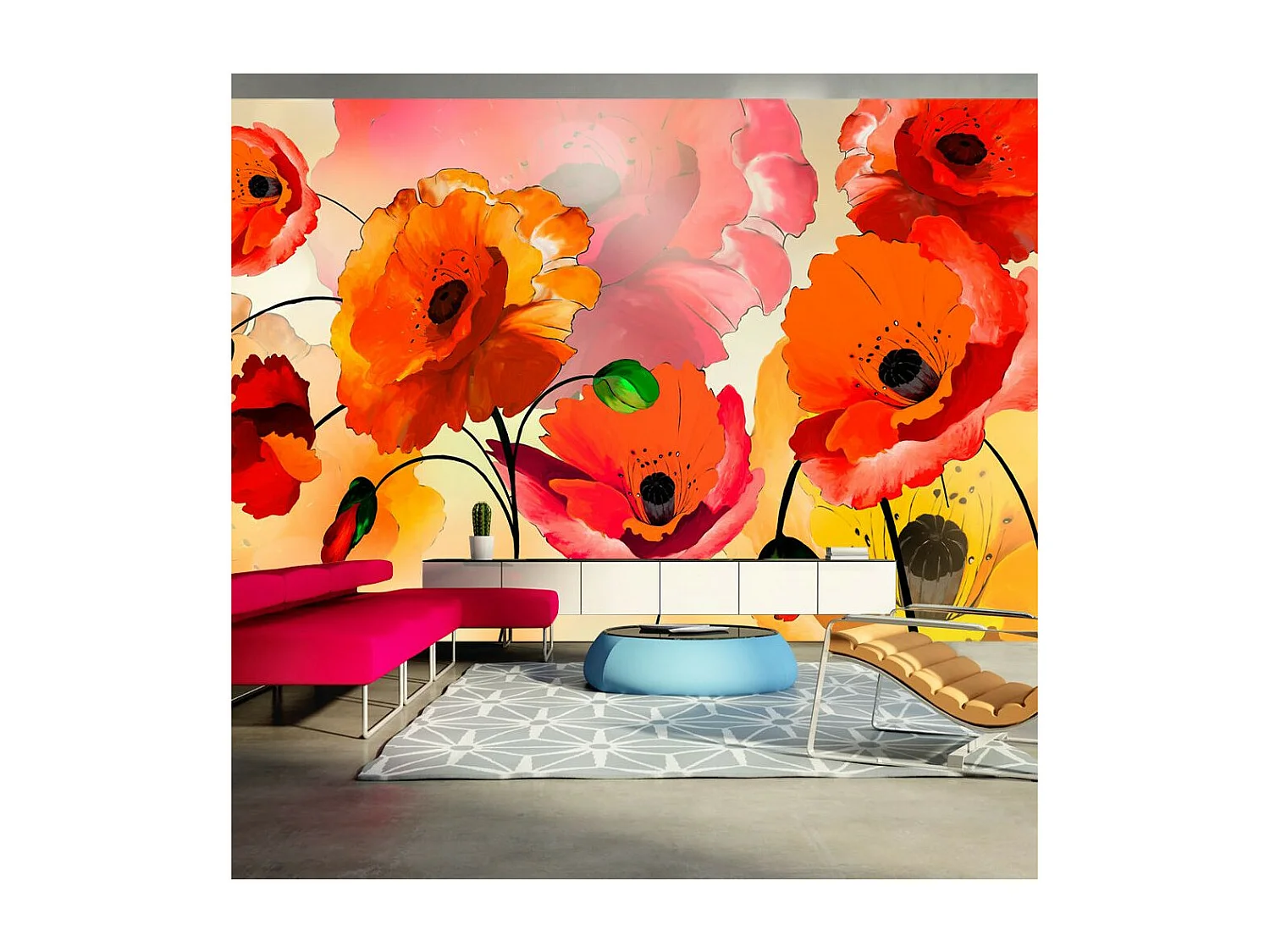 Papier Peint XXL "Velvet Poppies" 280x500cm