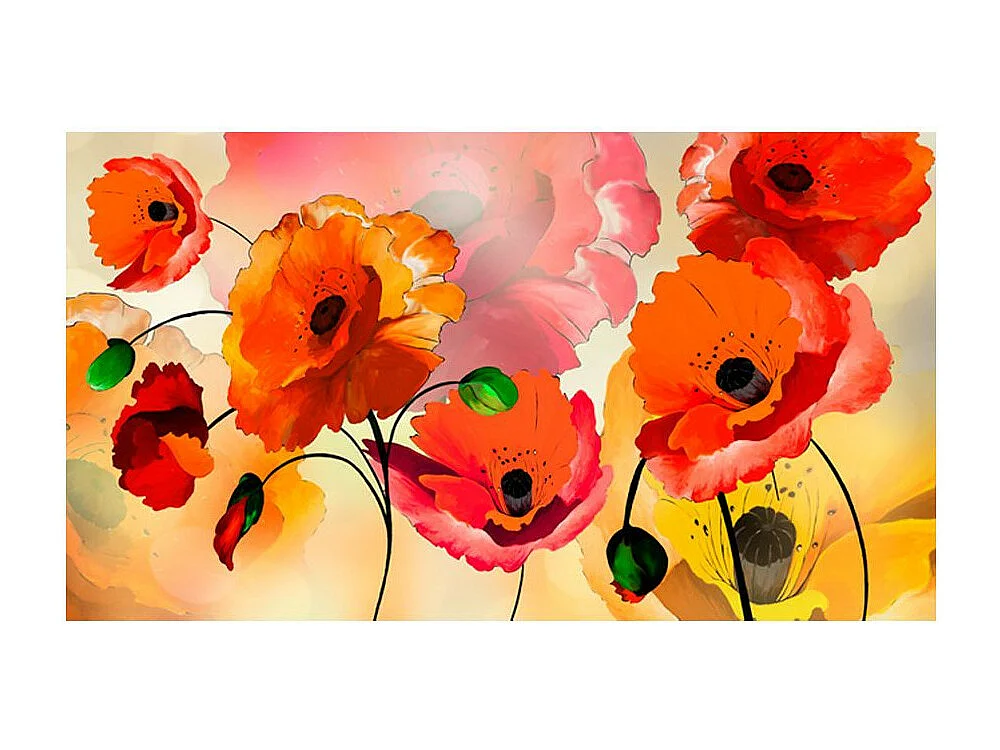 Papier Peint XXL "Velvet Poppies" 280x500cm