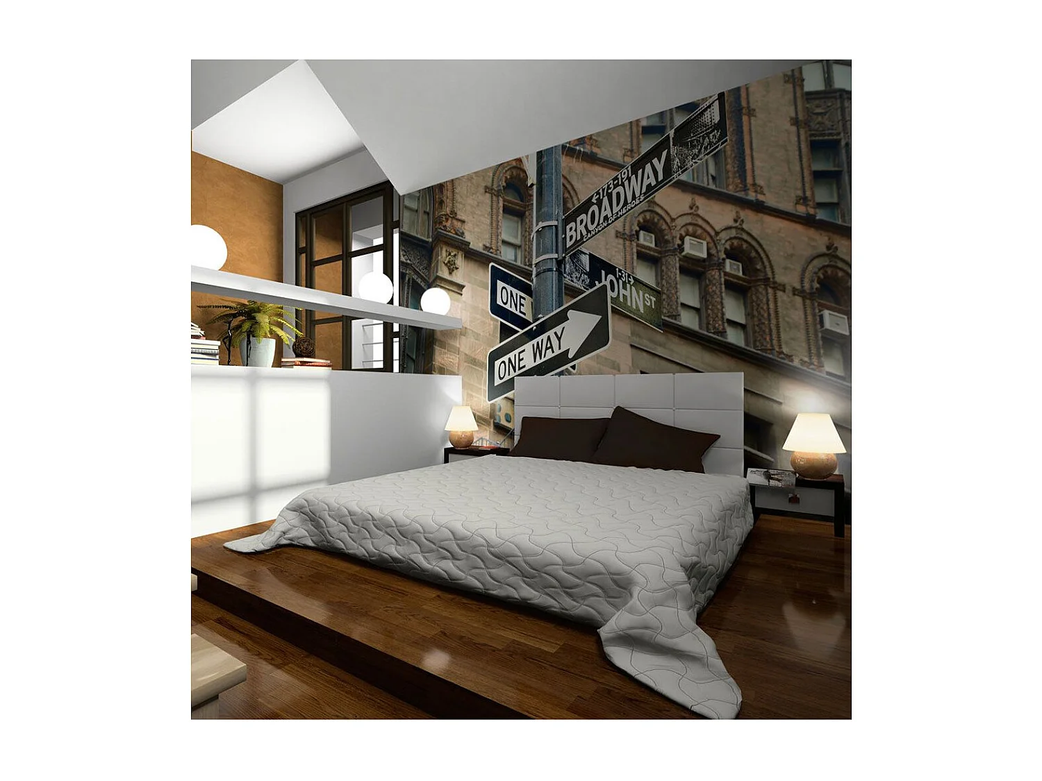 Papier Peint "Tous Les Chemins Mènent à Broadway" 193 x 250 cm