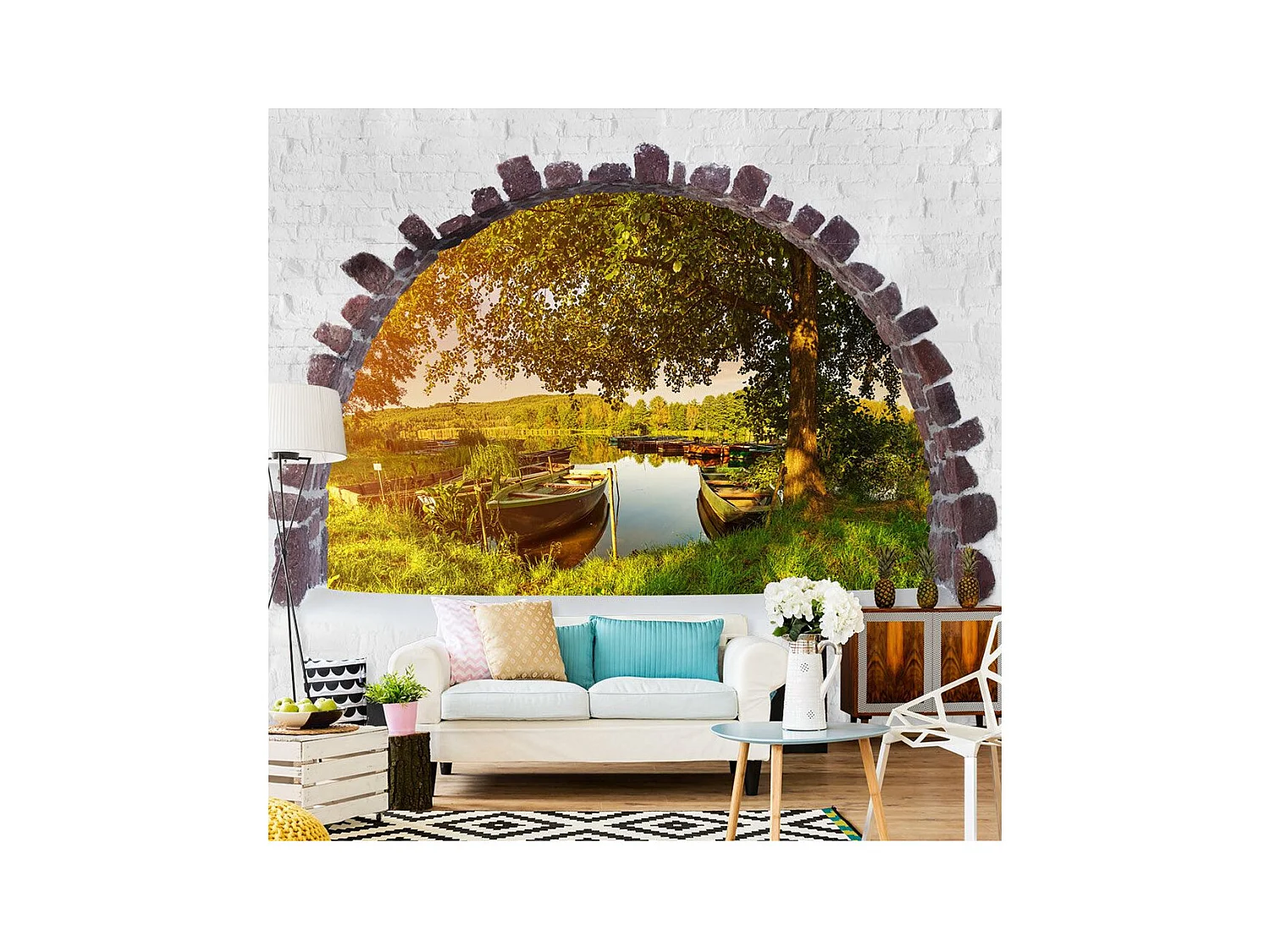 Papier Peint "Été au Bord du Lac" 245 x 350 cm