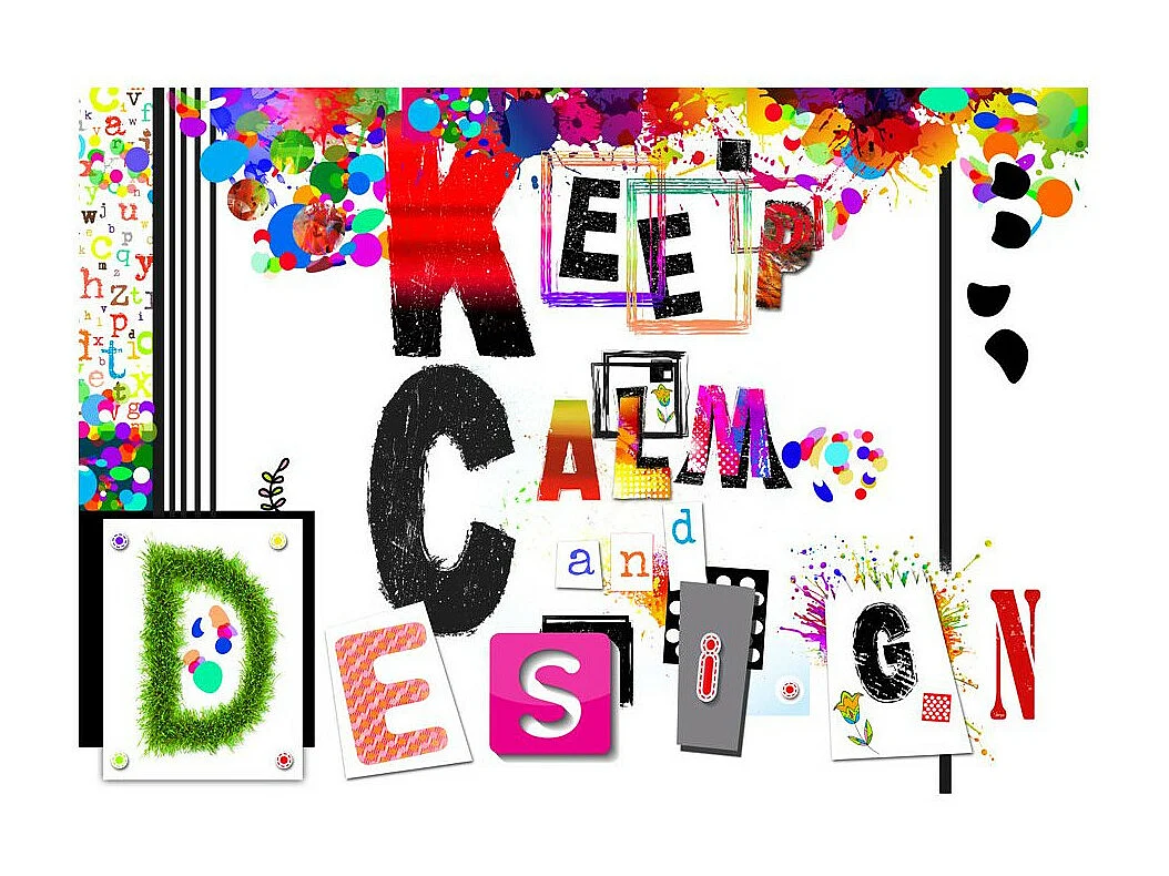 Papier Peint "Keep Calm & Design" 210 x 300 cm