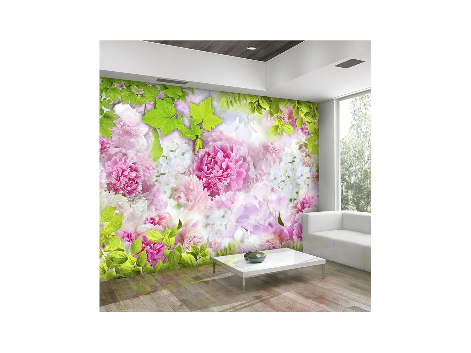 Papier Peint "Peonies" 70 x 100 cm