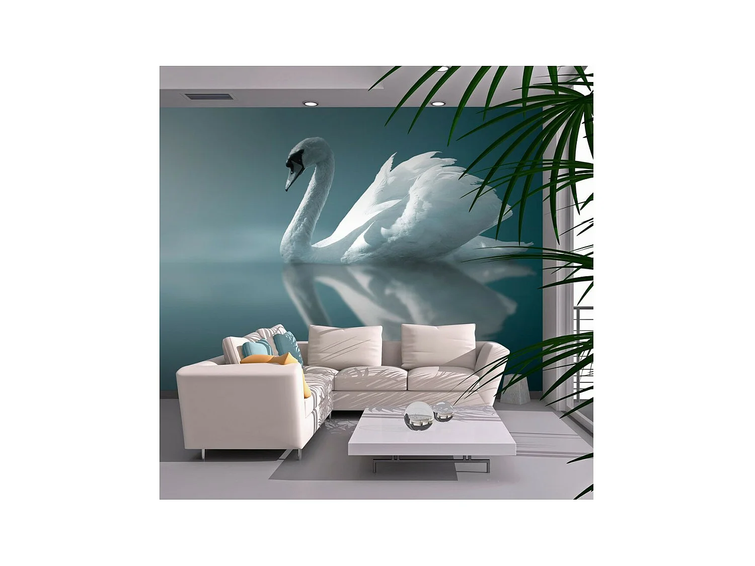 Papier Peint "Cygne Blanc" 193 x 250 cm