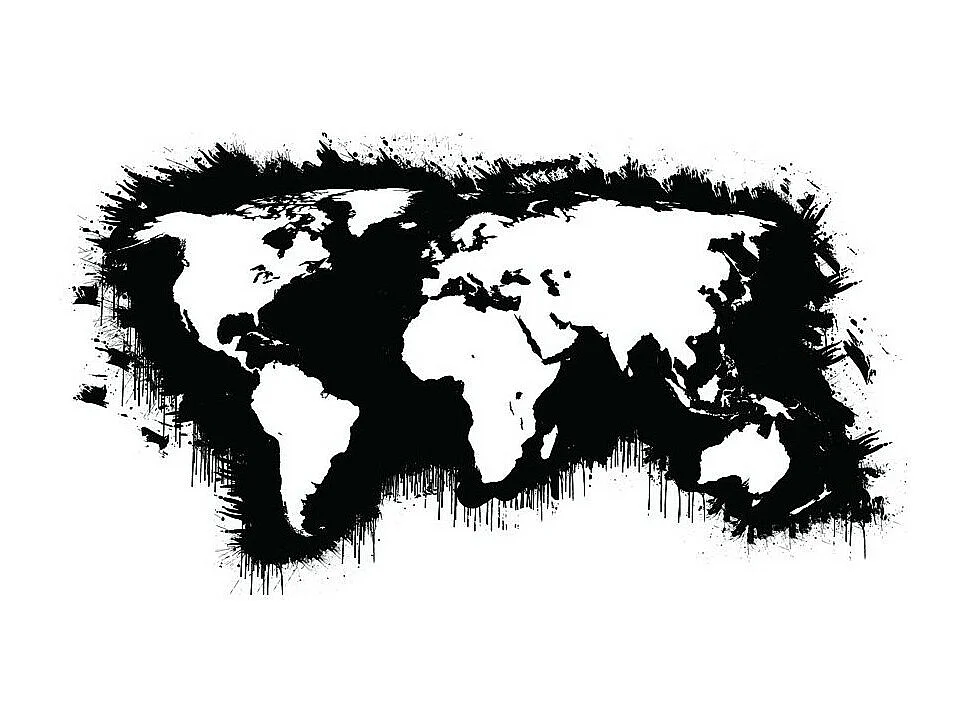 Papier Peint "White Continents, Black Oceans" 193 x 250 cm