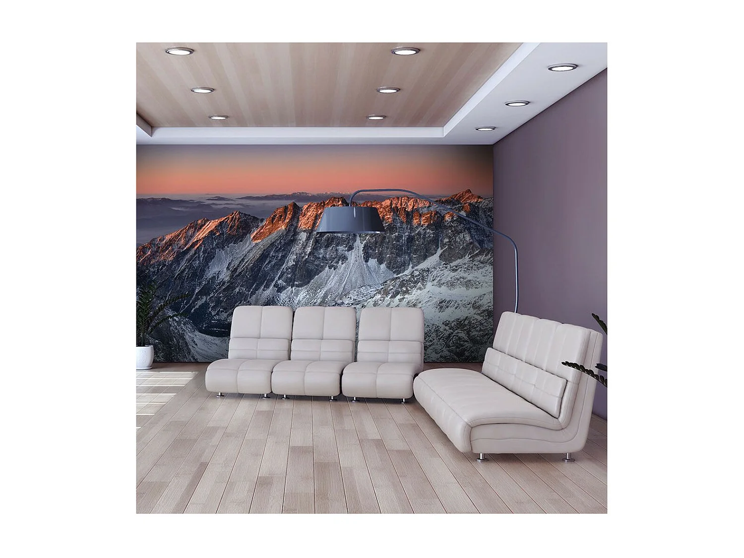 Papier Peint "Beautiful Sunrise in the Rocky Mountains" 193 x 250 cm