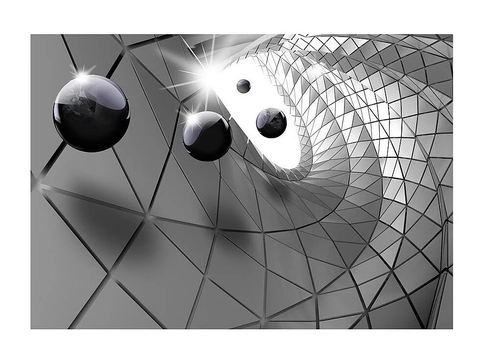 Papier Peint "Steel Illusion" 70 x 100 cm