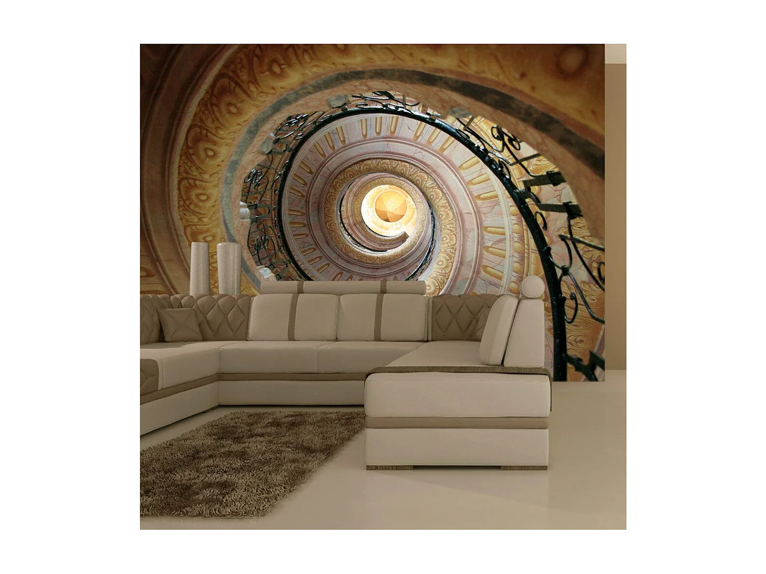 Papier Peint "Decorative Spiral Stairs" 270 x 350 cm