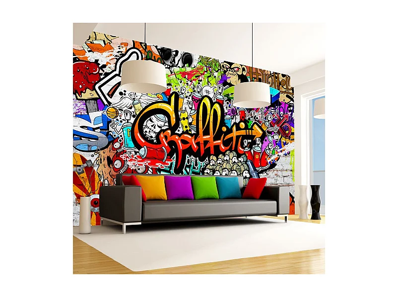Papier Peint "Colorful Graffiti" 280 x 400 cm