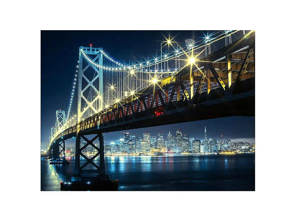Papier Peint "Bay Bridge at Night" 231 x 300 cm