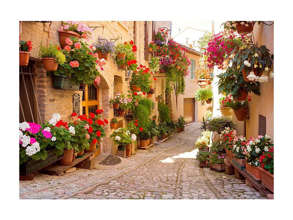 Papier Peint "The Alley in Spello Italy" 140 x 200 cm