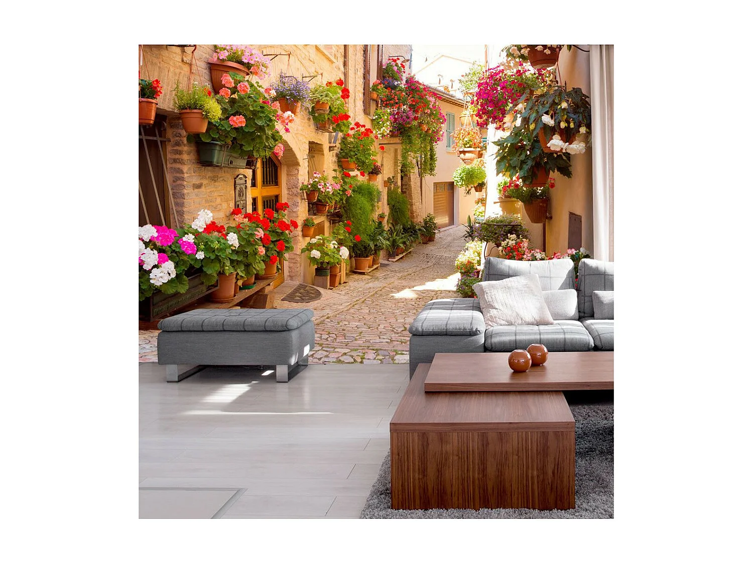 Papier Peint "The Alley in Spello Italy" 140 x 200 cm