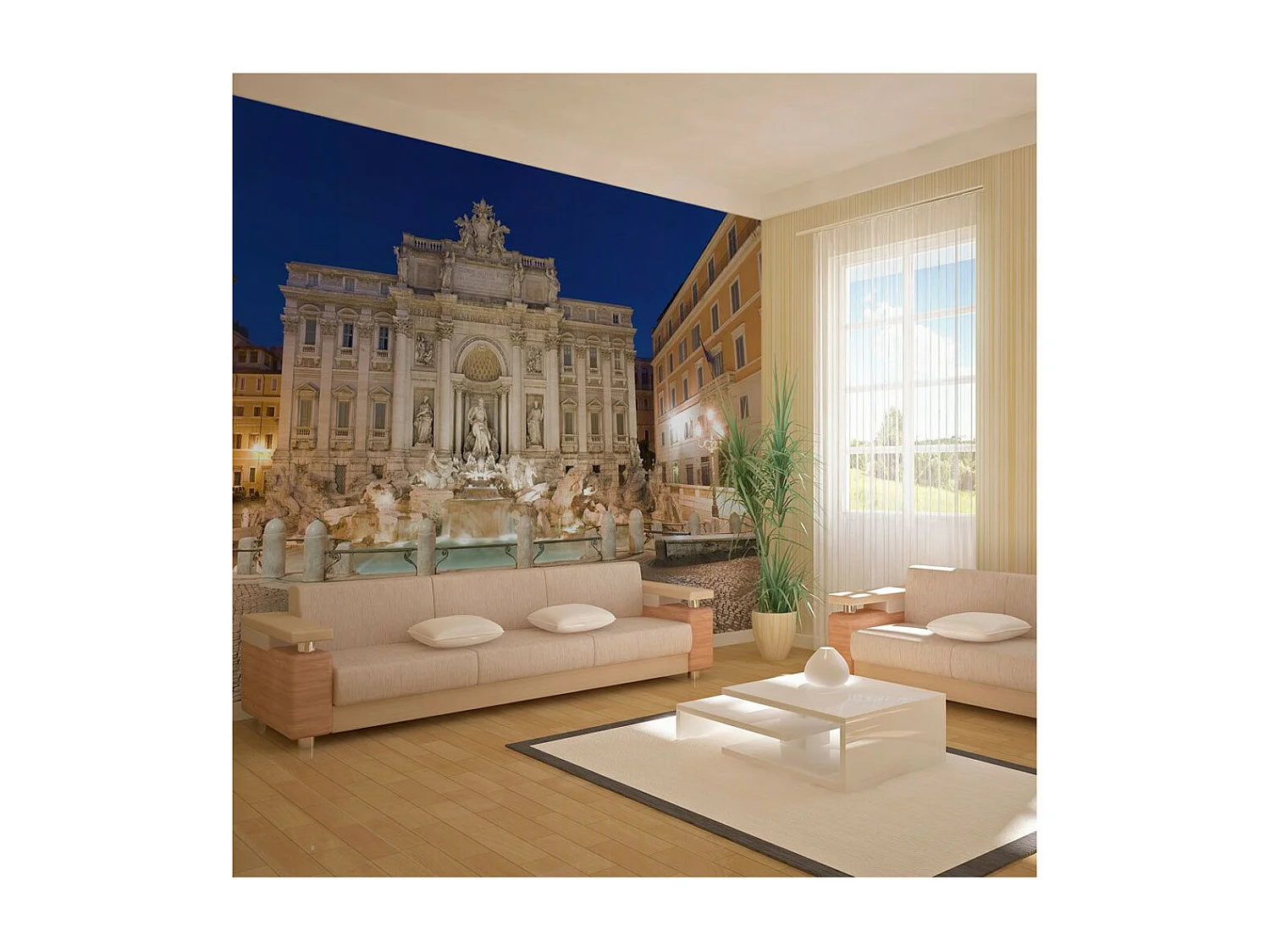 Papier Peint "Fontaine de Trevi Rome" 309 x 400 cm