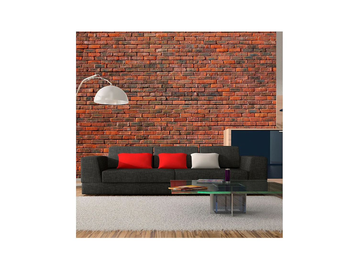 Papier Peint "Motif : Brique" 193 x 250 cm