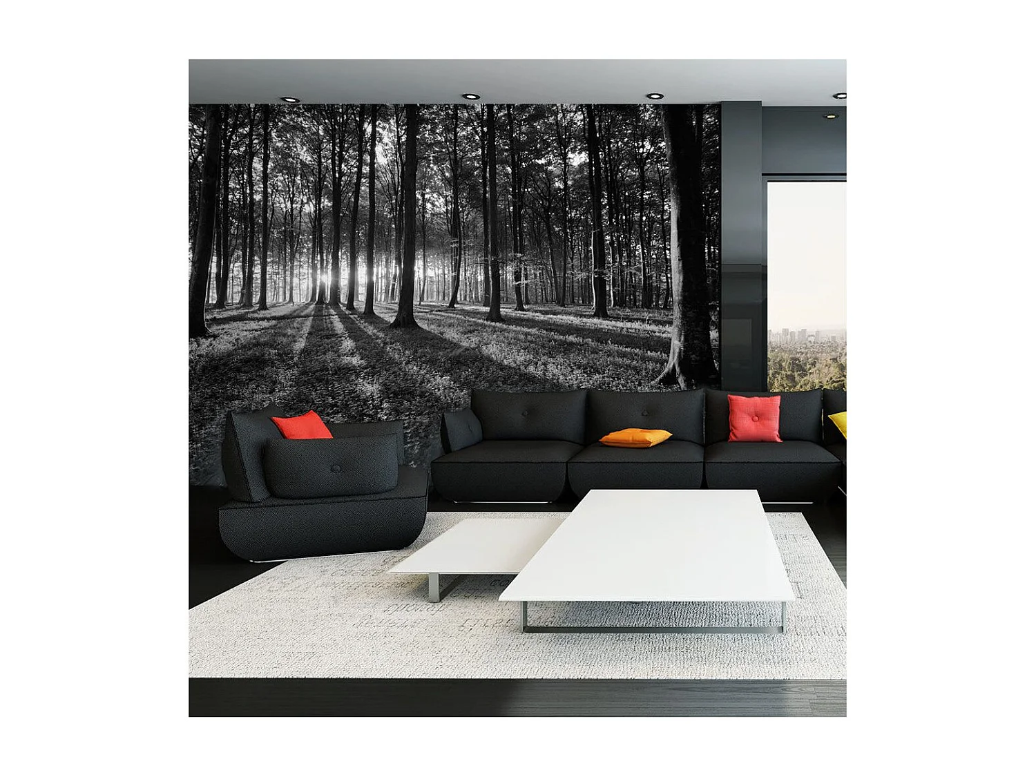 Papier Peint "The Light in the Forest" 245 x 350 cm