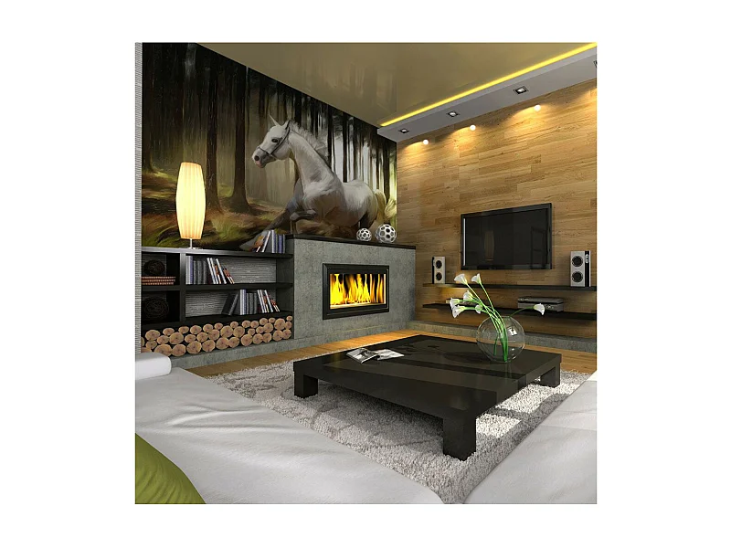 Papier Peint "La Course du Cheval Blanc" 154 x 200 cm