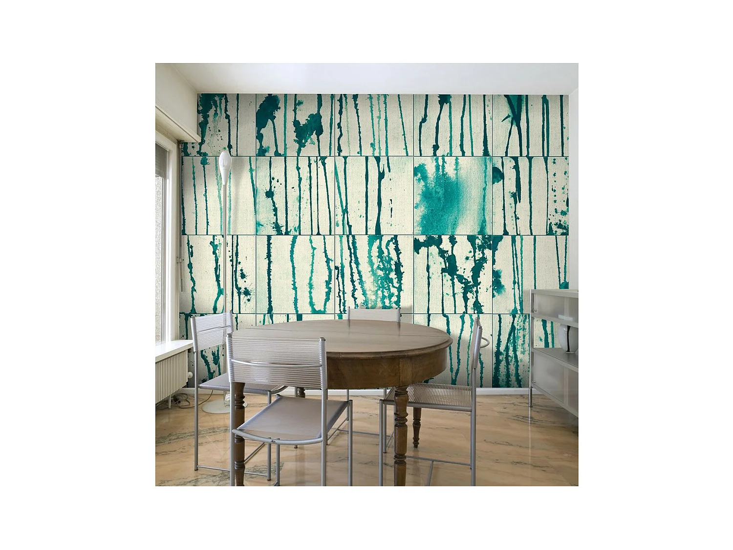 Papier Peint "Turquoise Rivers" 50x1000cm