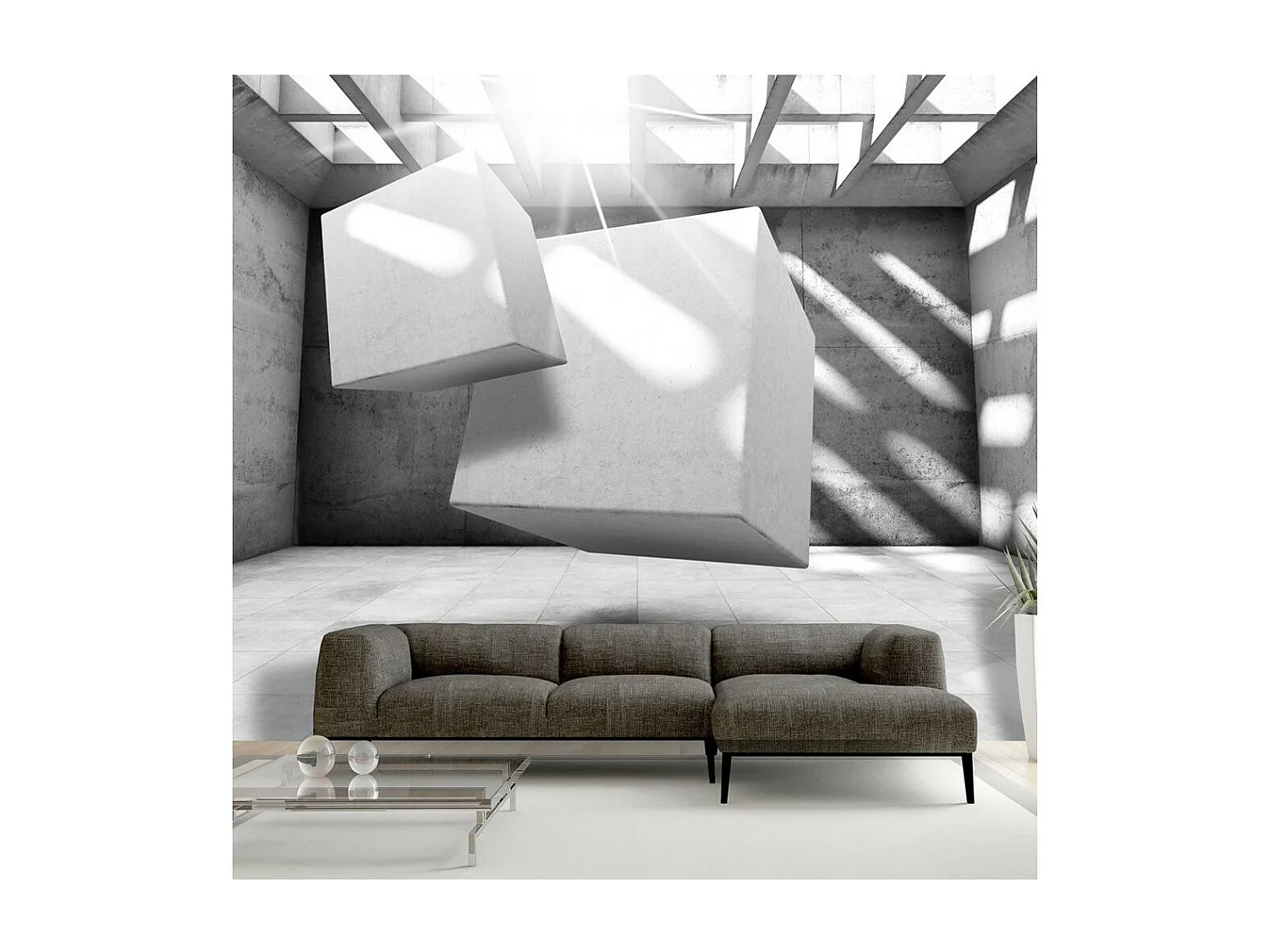 Papier Peint "Dancing Squares" 70 x 100 cm