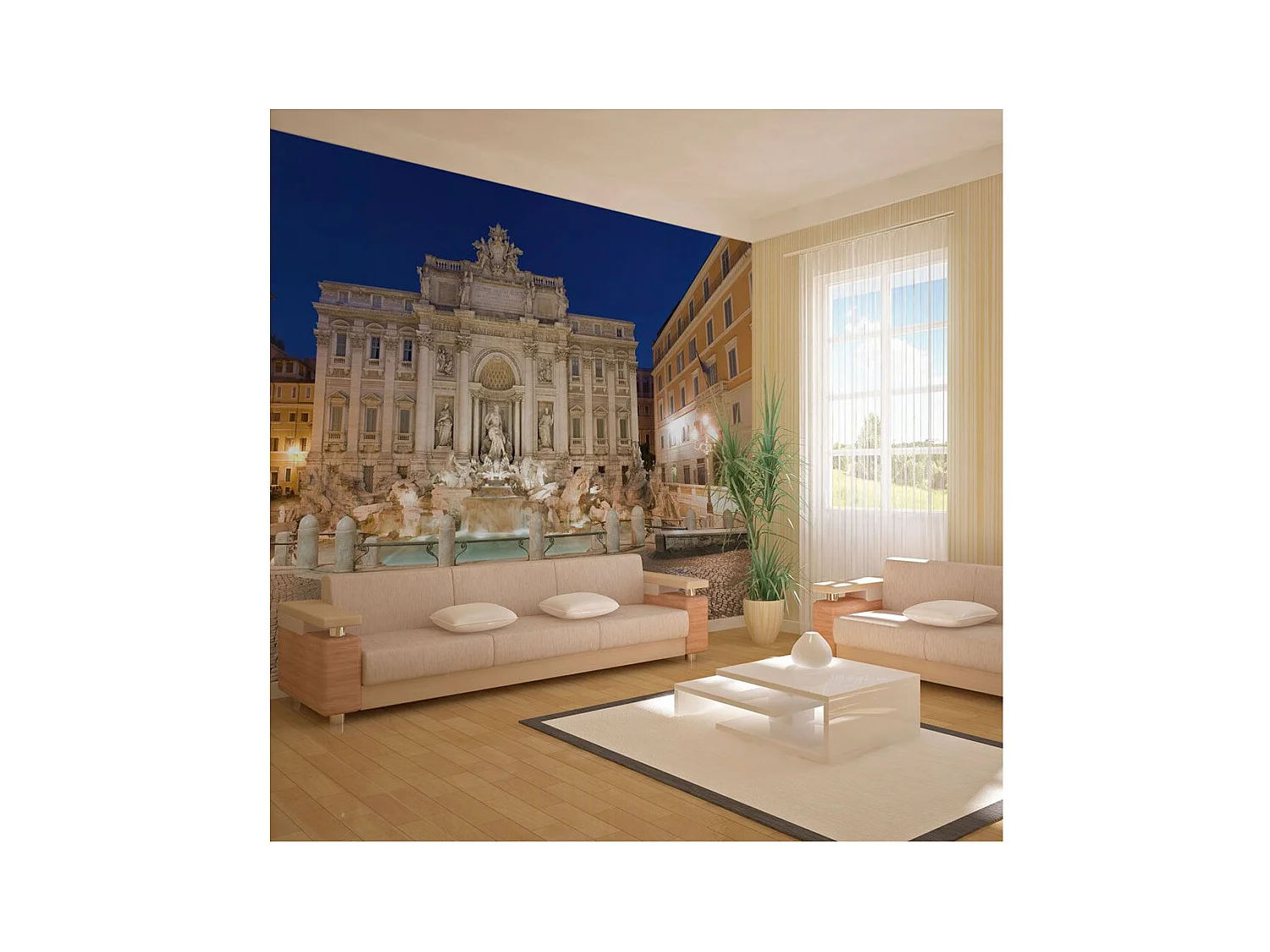 Papier Peint "Fontaine de Trevi Rome" 270 x 350 cm