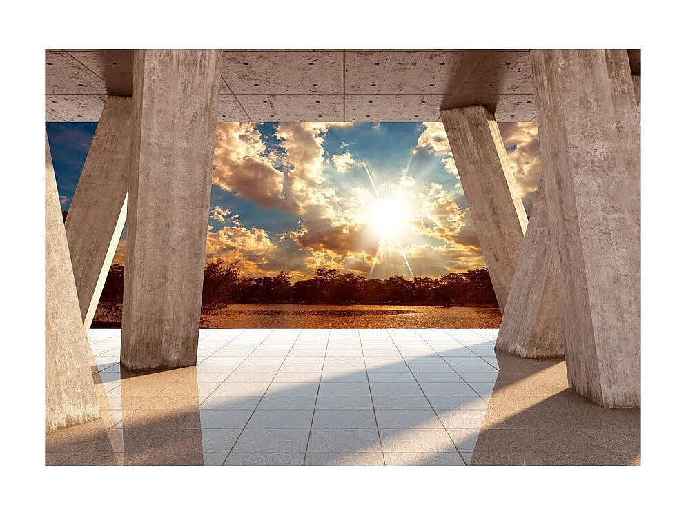 Papier Peint "Sunny Promenade" 70 x 100 cm