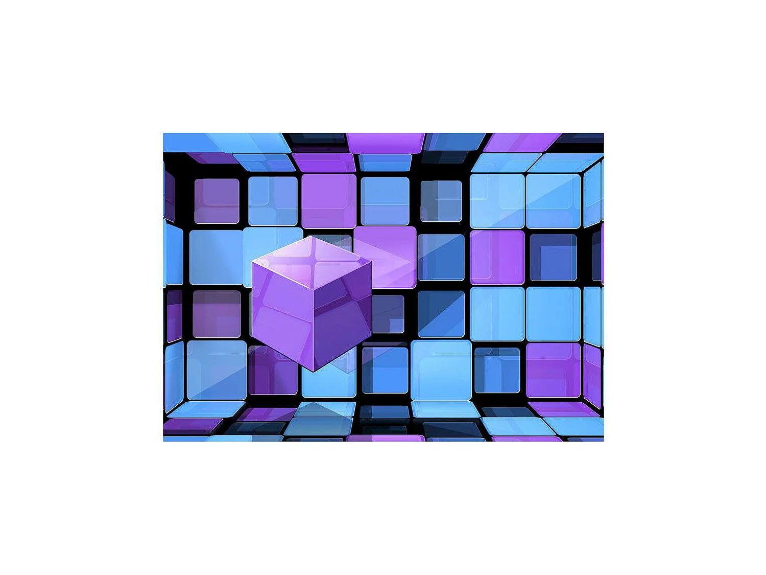 Papier Peint "Cube : Variation" 105 x 150 cm