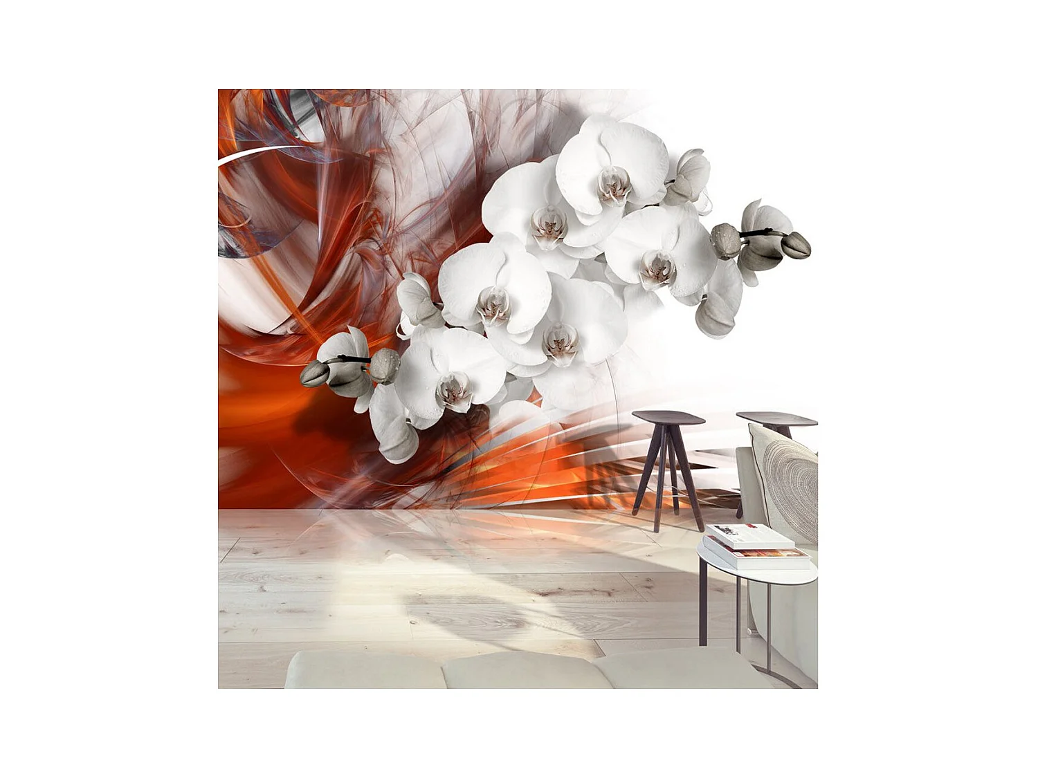 Papier Peint "Orchid on Fire II" 140 x 200 cm