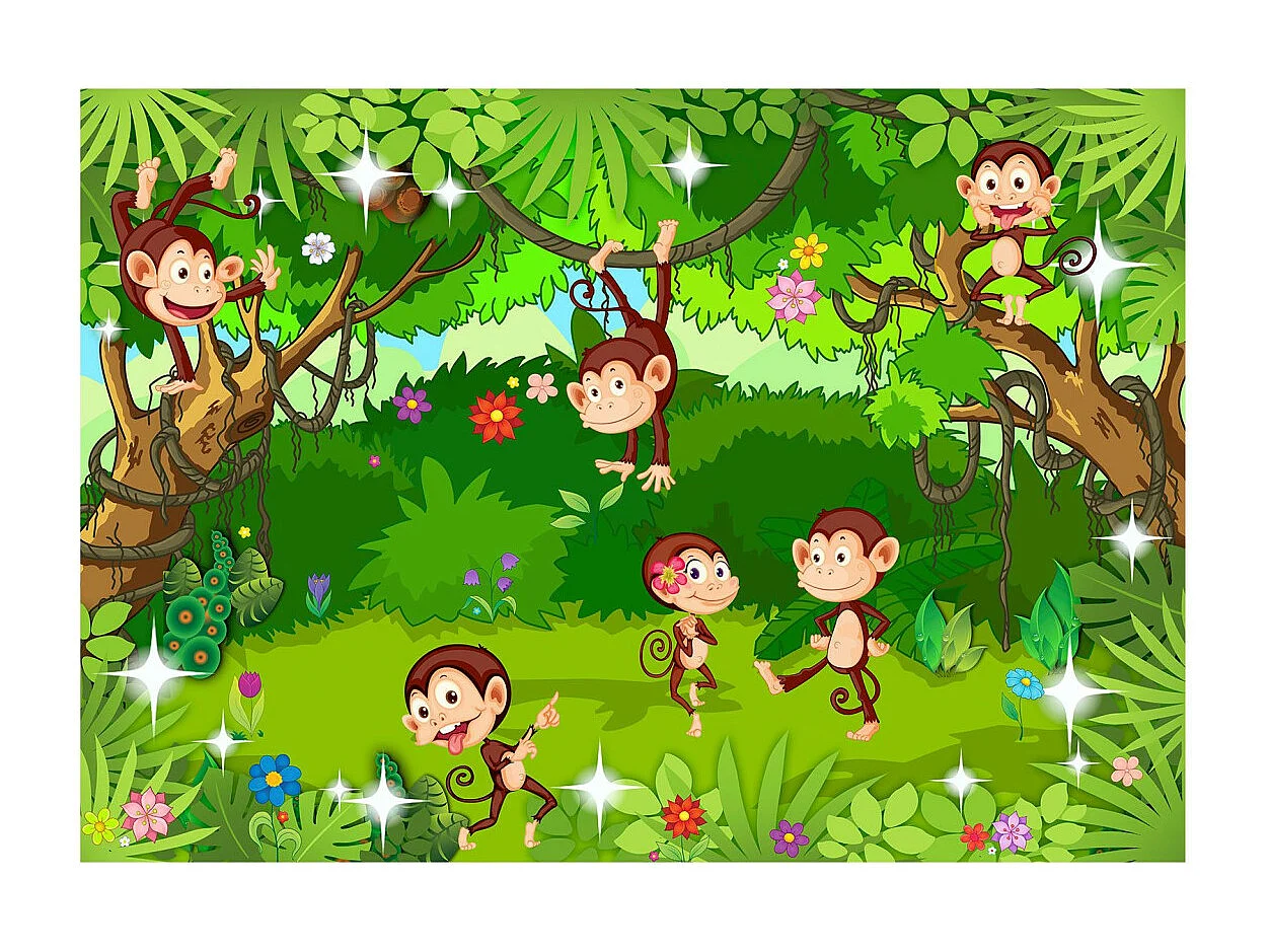 Papier Peint "Monkey Tricks" 140 x 200 cm