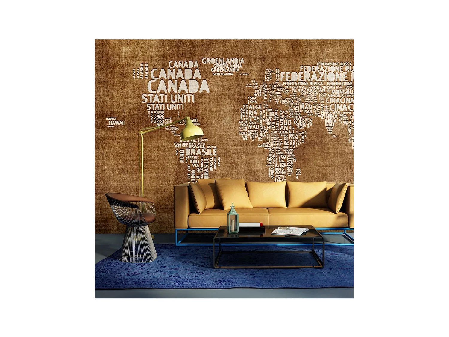 Papier Peint "Antique Italian Map" 193 x 250 cm