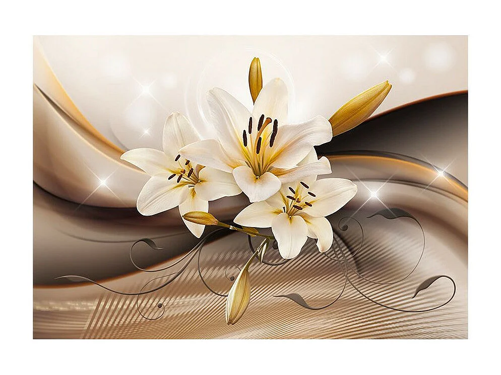 Papier Peint "Golden Lily" 140 x 200 cm