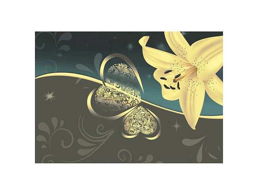 Papier Peint "Lily in Shades of Gray" 210 x 300 cm