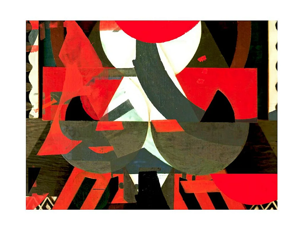 Papier Peint "Composition Artistique en Rouge" 270 x 350 cm