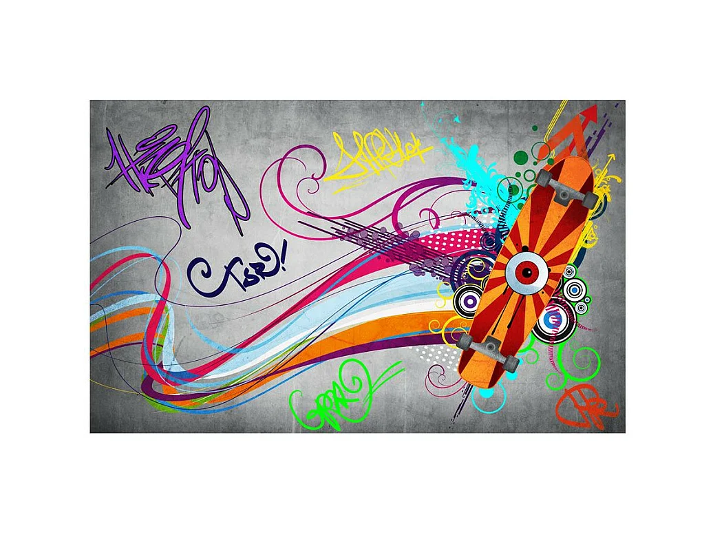 Papier Peint "Skateboard" 105 x 150 cm