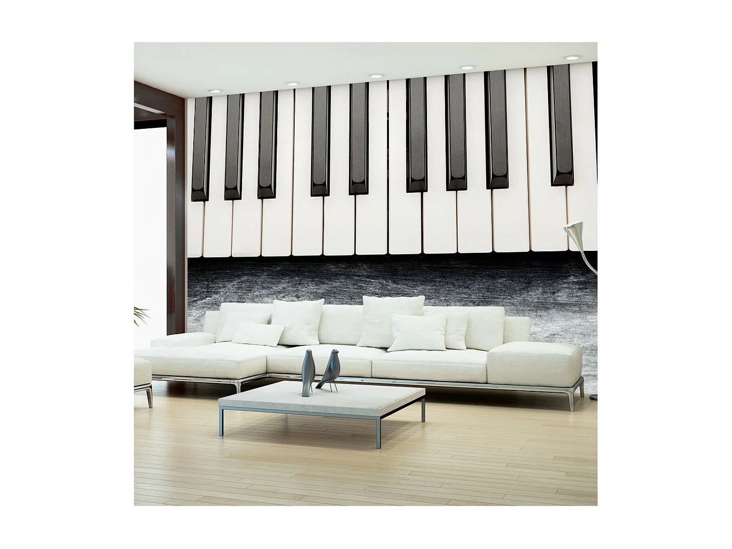 Papier Peint "Inspired By Chopin Grey Stone" 70 x 100 cm