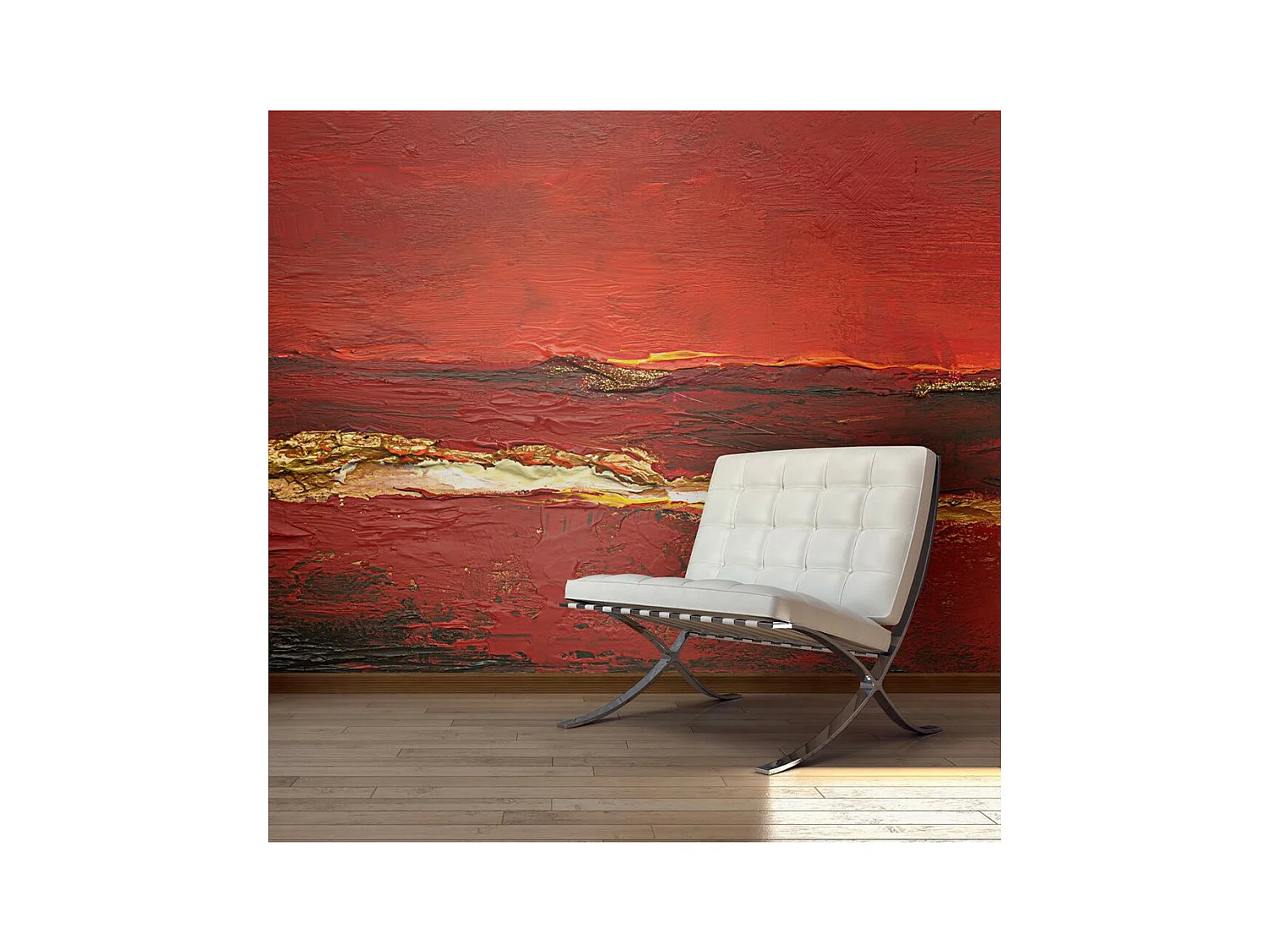 Papier Peint "Gold Wave" 154 x 200 cm