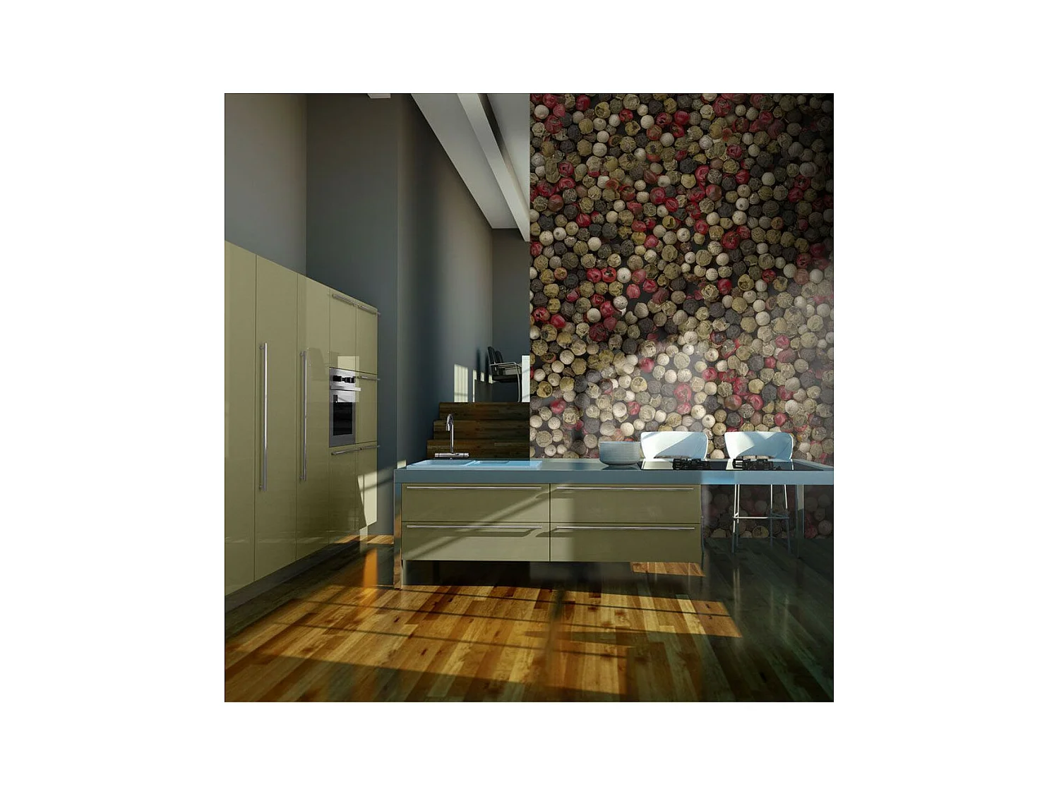 Papier Peint "Poivre en Grains Mosaïque" 231 x 300 cm