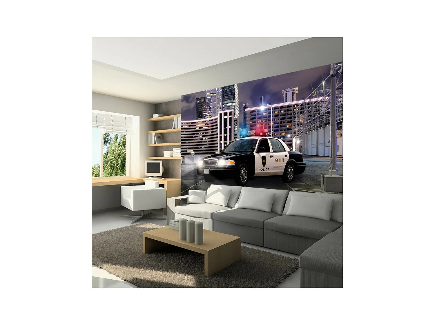 Papier Peint "Police Car" 245 x 350 cm