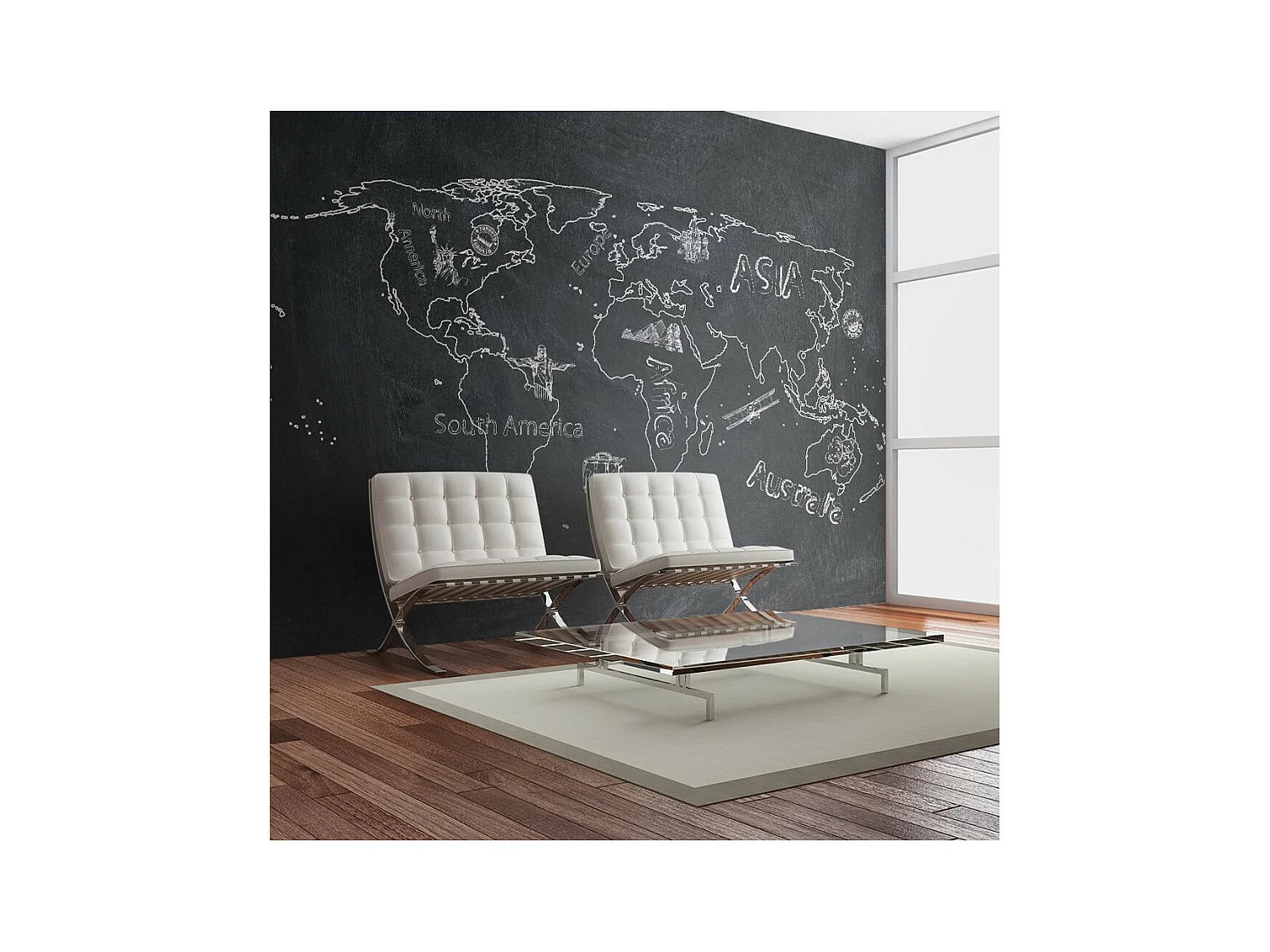 Papier Peint "Small Travel. Large Travel en Anglais" 270 x 350 cm