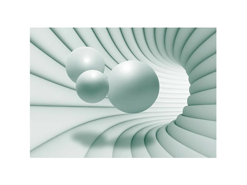 Papier Peint "In the Green Tunnel" 70 x 100 cm