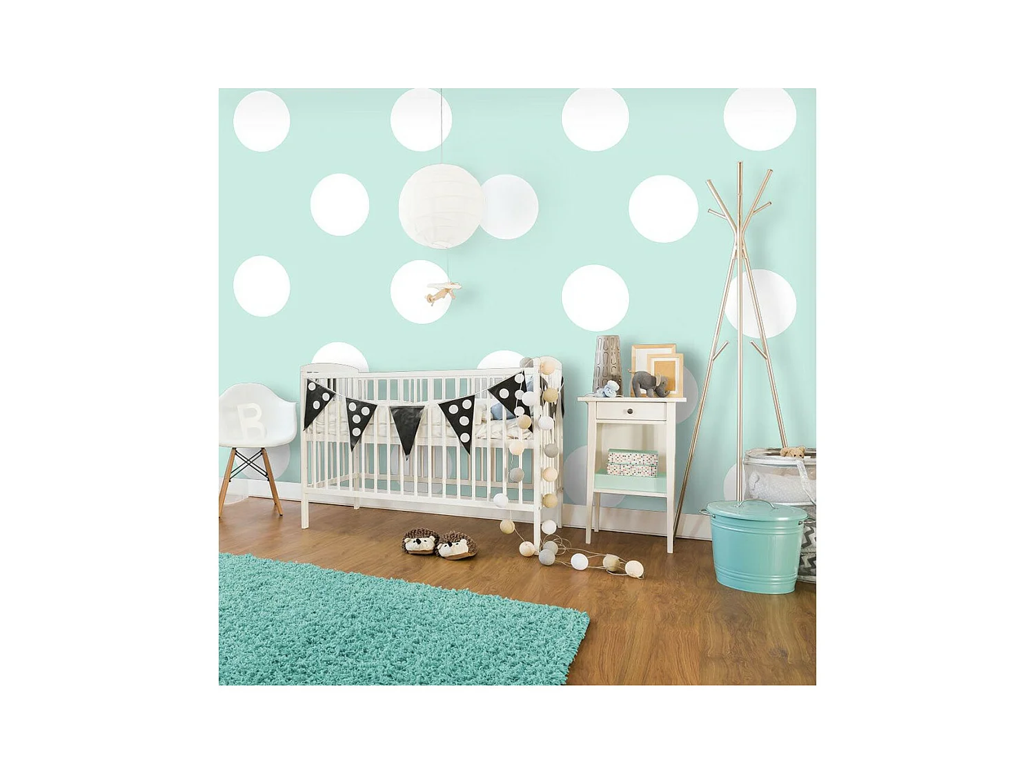 Papier Peint "Sky Blue Dots" 140 x 200 cm