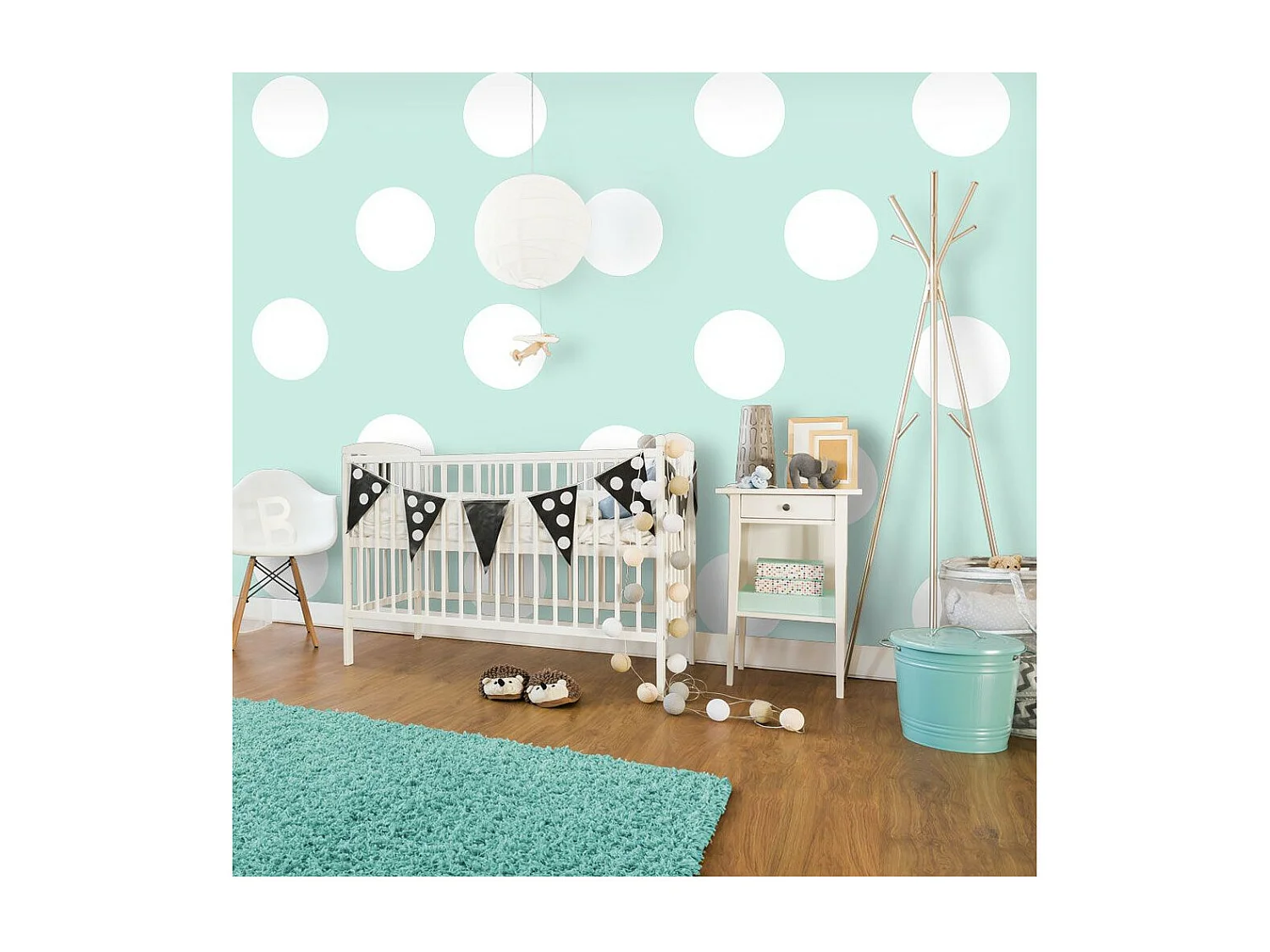 Papier Peint "Sky Blue Dots" 140 x 200 cm