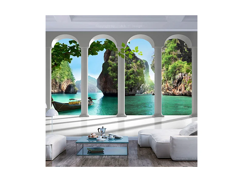 Papier Peint "Sur la Terasse" 105 x 150 cm